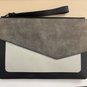 Botkier Black, Gray, and Cream Clutch
